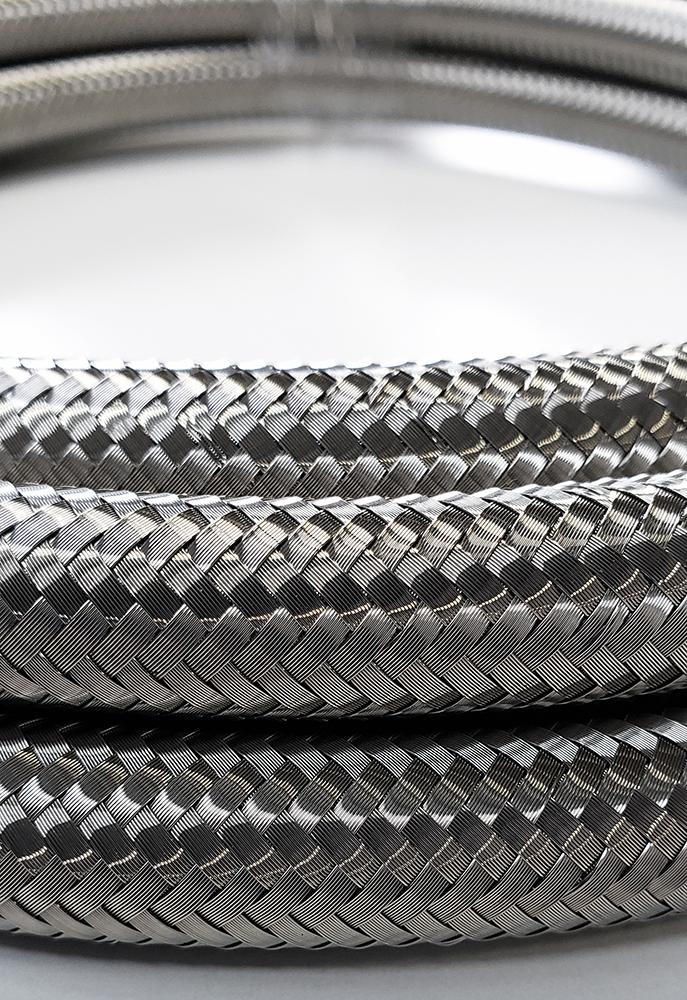 -10AN Stainless Steel Braided Flex Hose with Reinforced Rubber Liner - 10 Foot Length - Image 2