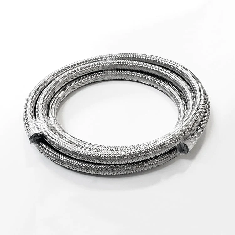 -16AN Stainless Steel Braided Flex Hose with Reinforced Rubber Liner - 10 Foot Length