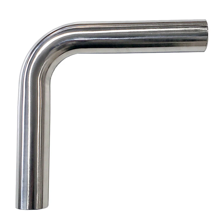 2.250" 16ga 90° Mandrel Bend - (3.375" CLR / 6.000" Legs) - Polished OD - 304 Stainless