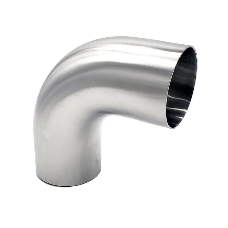 2.500" 16ga Tight Radius 90° Mandrel Bend w/ 2" Tangents - (2.500" CLR) - Brushed Finish - 304 Stainless