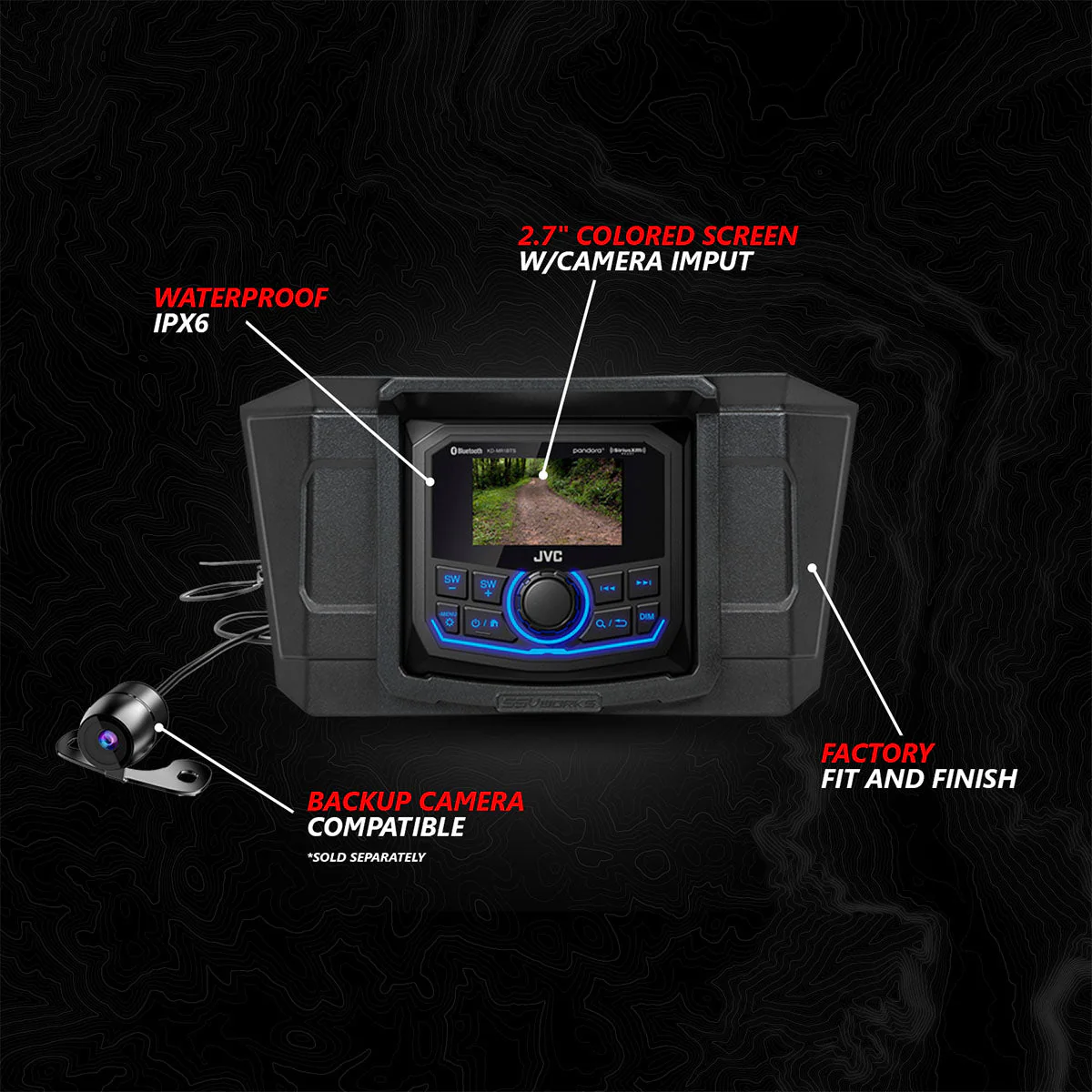 2020-2024 Polaris® RZR PRO Series Phase-6 K-Spec 6-Speaker 1400watt System w/JVC - Image 2