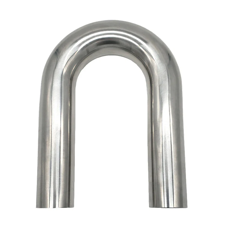 3.000" OD 16ga 180° Mandrel Bend - Polished OD - 6061 Aluminum - (4.500" CLR / 6.000" Legs)