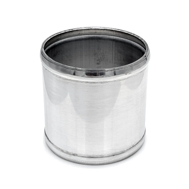 4.000" OD Aluminum Joiner with Bead Rolled Ends - Polished OD - 6061 Aluminum - Image 2