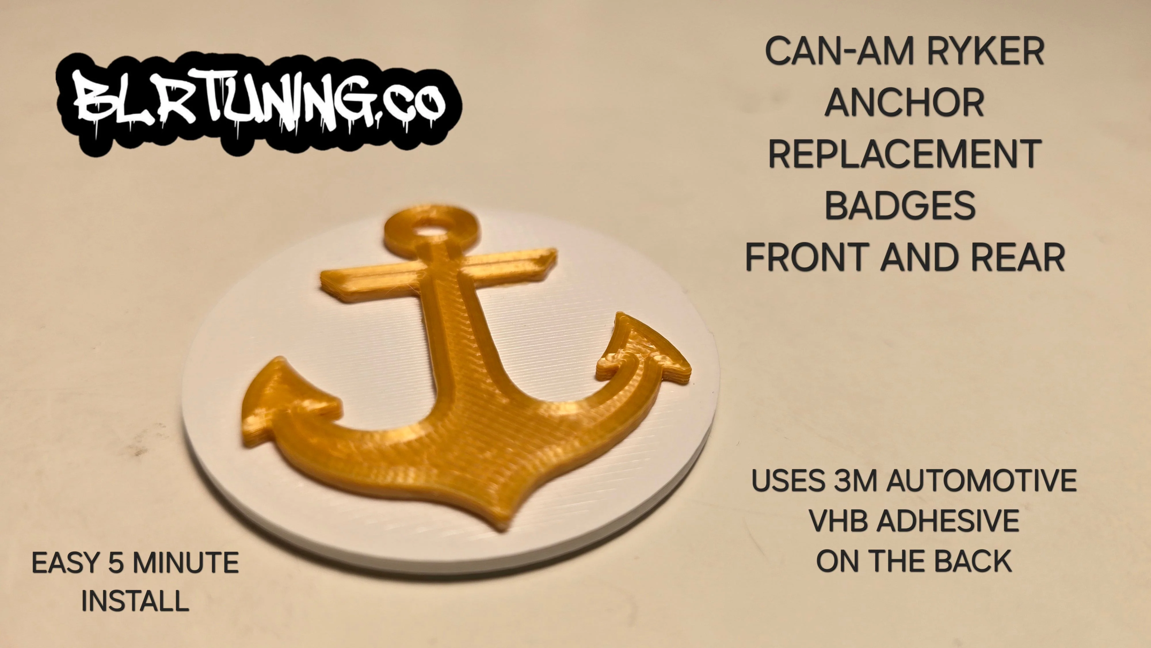 ANCHOR REPLACEMENT BADGES FOR CAN-AM RYKER FRONT AND REAR - Image 4