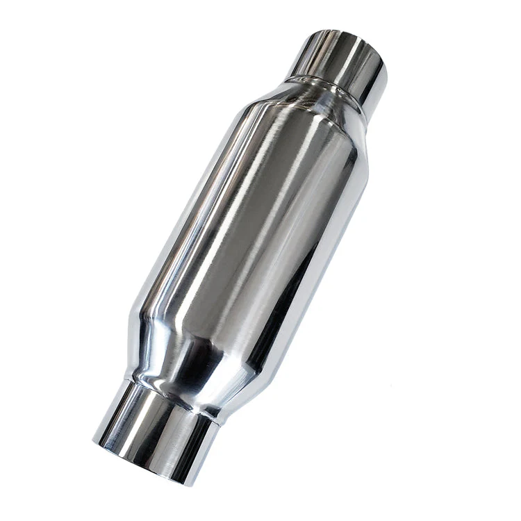 Bottle Style Resonator - 2.500" Inlet/Outlet x 12" Long - 304 Stainless - Image 2