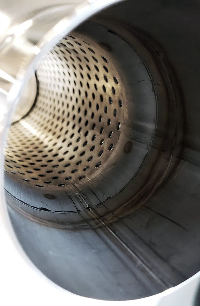 Bottle Style Resonator - 2.500" Inlet/Outlet x 12" Long - 304 Stainless - Image 3