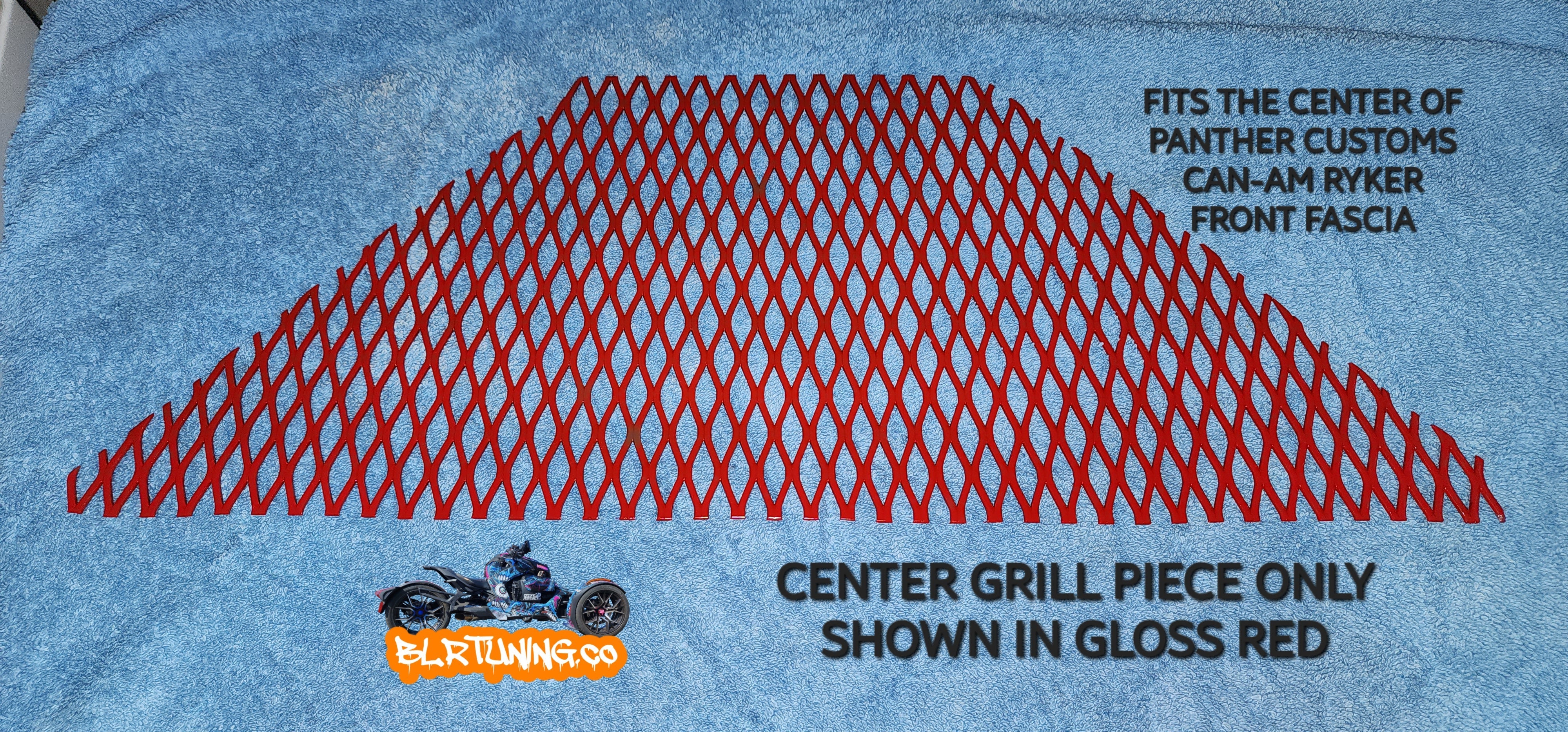 CENTER ONLY RADIATOR PROTECTIVE GRILL FOR PANTHER CUSTOMS RYKER FRONT END - Image 2
