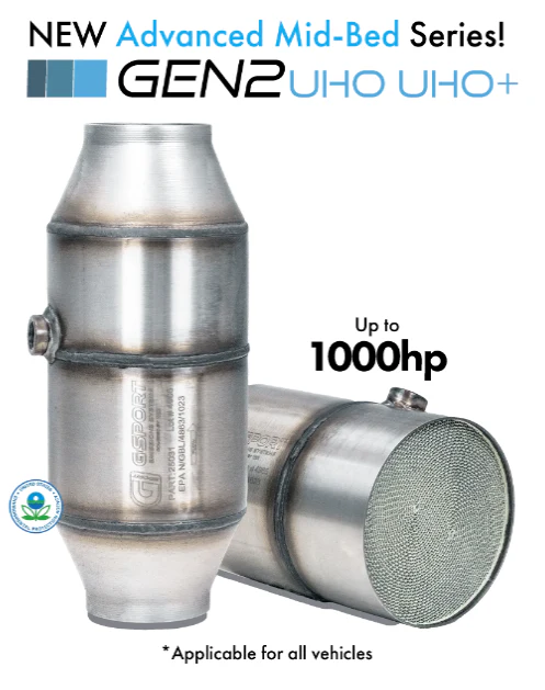 G-Sport Gen2 UHO+ EPA Compliant Catalytic Converter - 3.000" Inlet/Outlet - Mid-Bed Series (25031)