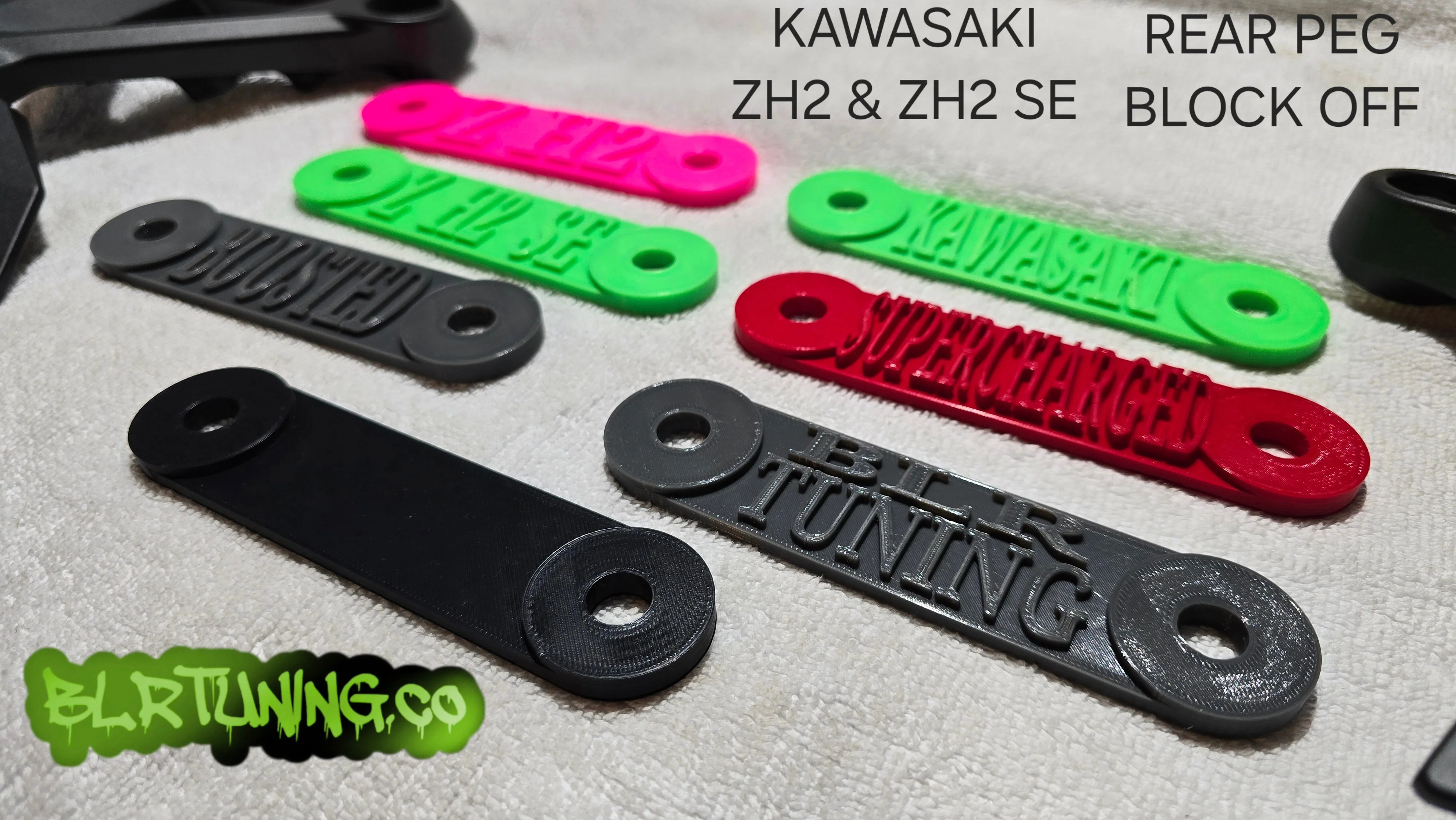 KAWASAKI Z H2 REAR PASSENGER PEG DELETE BLOCK OFF PLATES - Image 5