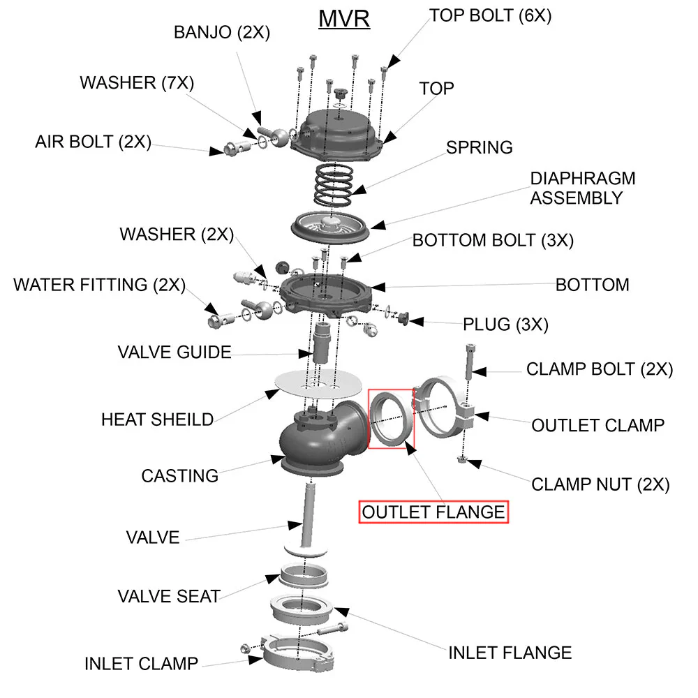 Outlet Flange for TiAL 44mm MV-R Wastegate CP2 Titanium - Image 3
